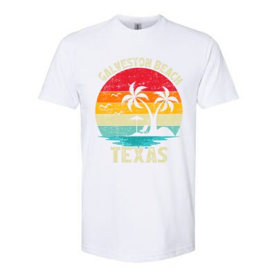 Family Vacation Vintage Retro Texas Galveston Beach Cute Gift Softstyle CVC T-Shirt