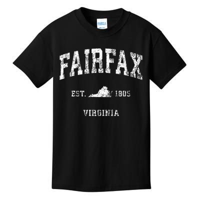 Fairfax Virginia VA Vintage Athletic Sports Kids T-Shirt