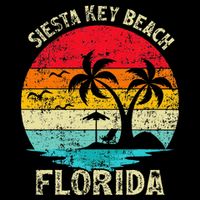 Family Vacation Vintage Retro Florida Siesta Key Beach Womens Tank Top