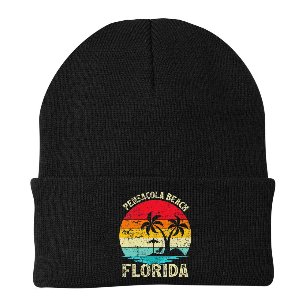 Family Vacation Vintage Retro Florida Pensacola Beach Beanie
