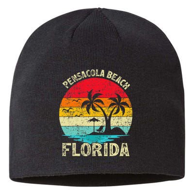 Family Vacation Vintage Retro Florida Pensacola Beach Sustainable Beanie