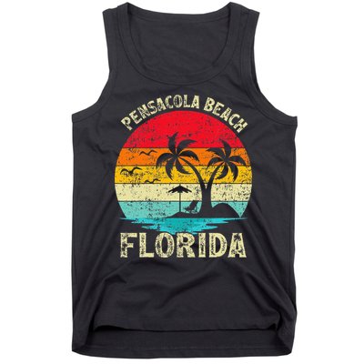 Family Vacation Vintage Retro Florida Pensacola Beach Tank Top