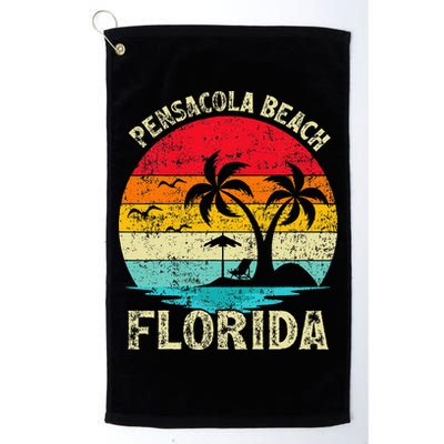 Family Vacation Vintage Retro Florida Pensacola Beach Golf Towel
