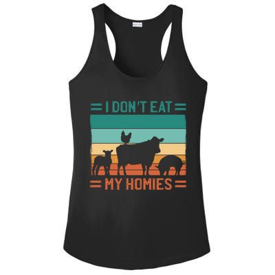 Funny Vegan Vegetarian I Don't Eat My Homies Gift Ladies PosiCharge Competitor Racerback Tank