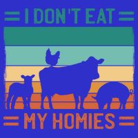 Funny Vegan Vegetarian I Don't Eat My Homies Gift 16 in Basic Backpack