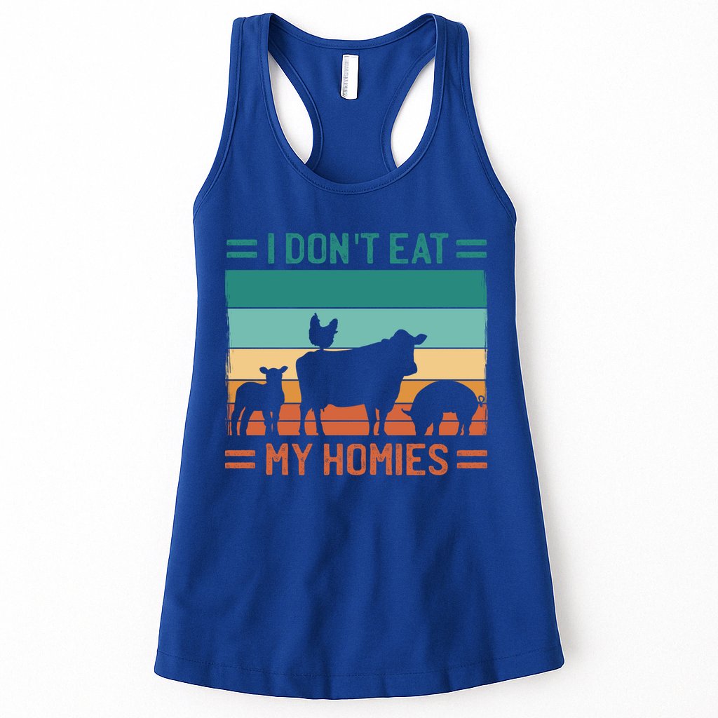 Funny Vegan Vegetarian I Don't Eat My Homies Gift Womens Tank Top