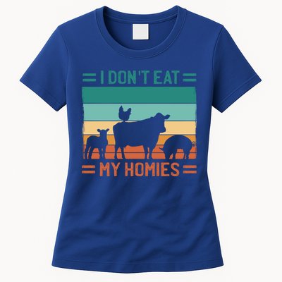 Funny Vegan Vegetarian I Don't Eat My Homies Gift Womens T-Shirt