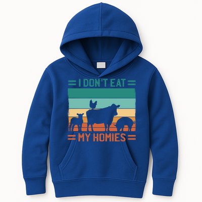 Funny Vegan Vegetarian I Don't Eat My Homies Gift Kids Hoodie