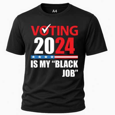 Funny Vintage Voting Is My Black Job 2024 Election Cooling Performance Crew T-Shirt