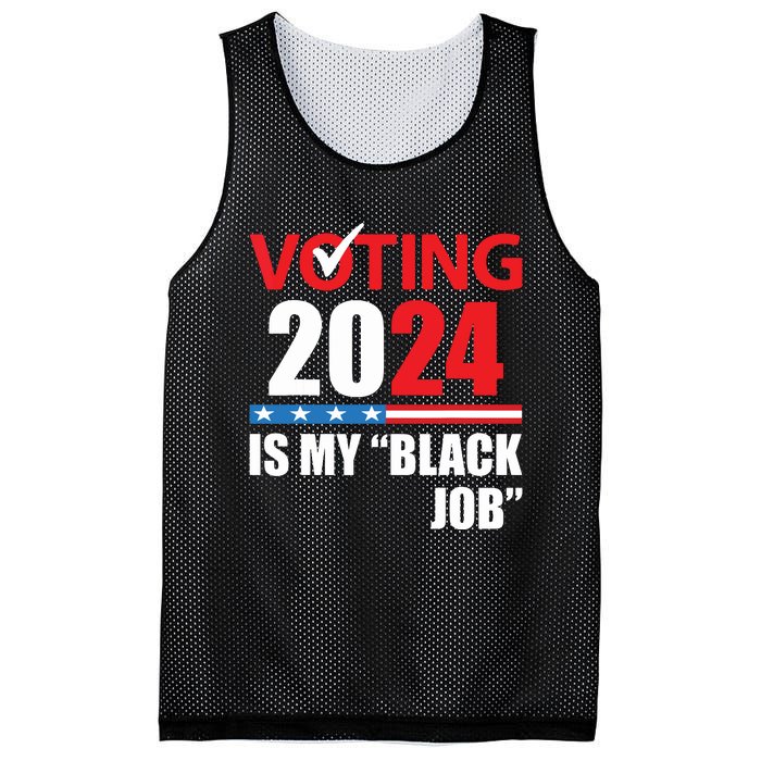 Funny Vintage Voting Is My Black Job 2024 Election Mesh Reversible Basketball Jersey Tank