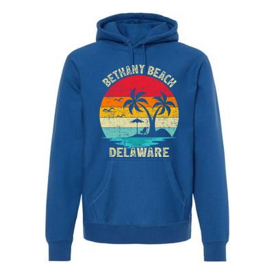 Family Vacation Vintage Retro Delaware Bethany Beach Gift Premium Hoodie