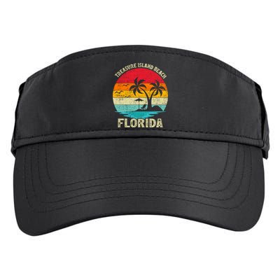 Family Vacation Vintage Retro Florida Treasure Island Beach Cute Gift Adult Drive Performance Visor