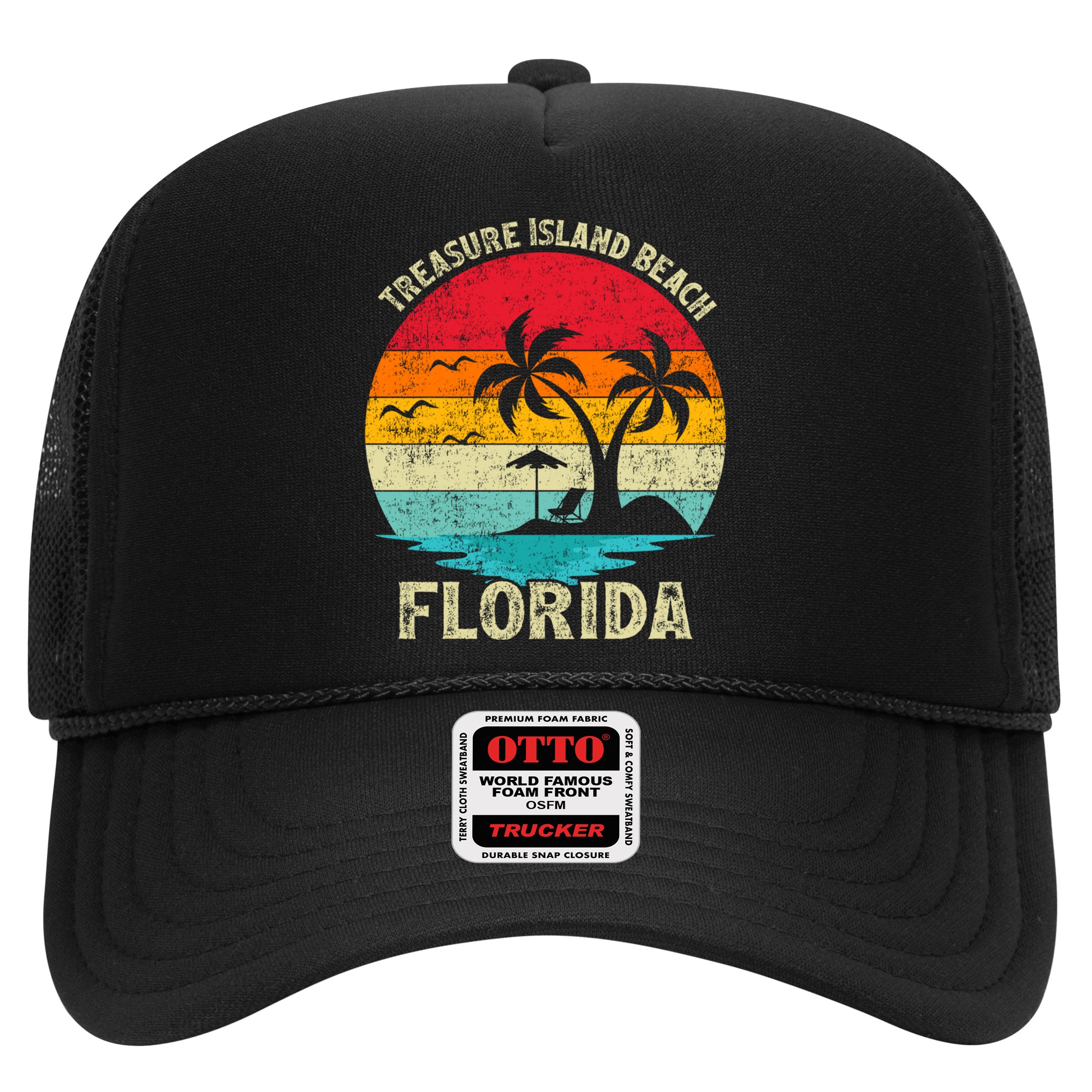 Family Vacation Vintage Retro Florida Treasure Island Beach Cute Gift Hat