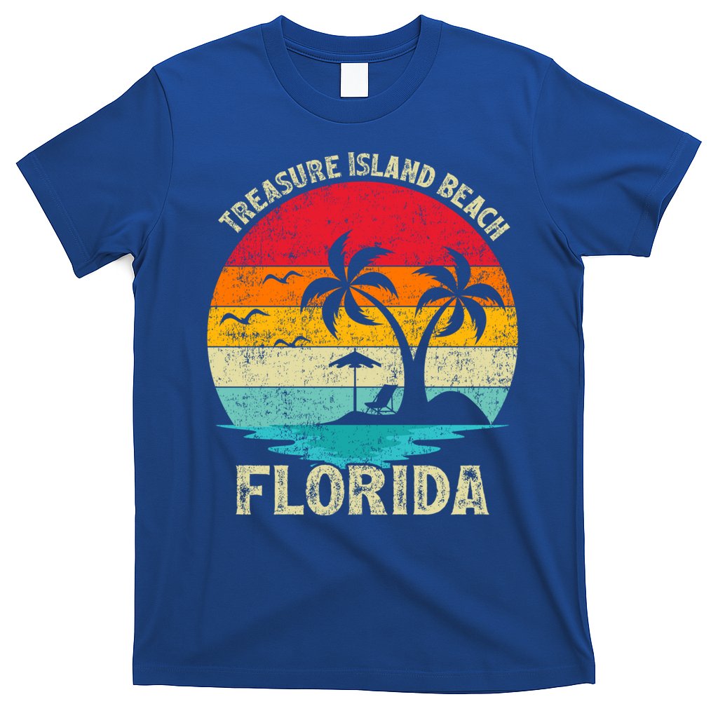 Family Vacation Vintage Retro Florida Treasure Island Beach Cute Gift T-Shirt