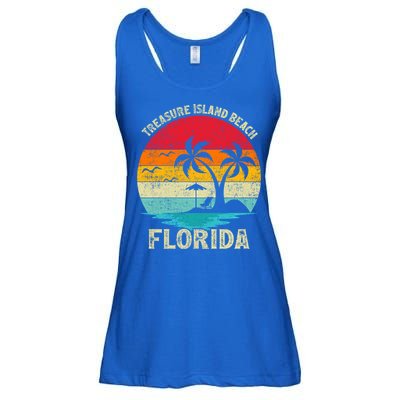 Family Vacation Vintage Retro Florida Treasure Island Beach Cute Gift Ladies Essential Flowy Tank