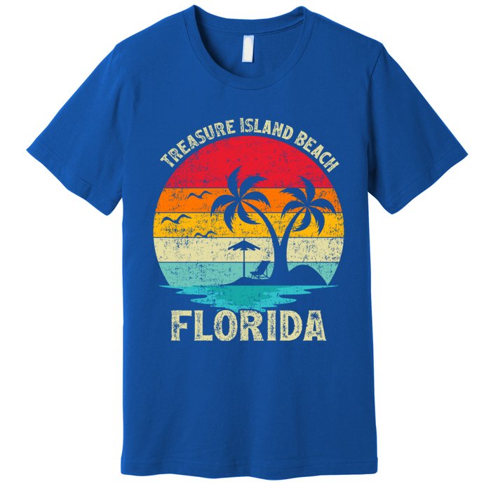 Family Vacation Vintage Retro Florida Treasure Island Beach Cute Gift Premium T-Shirt