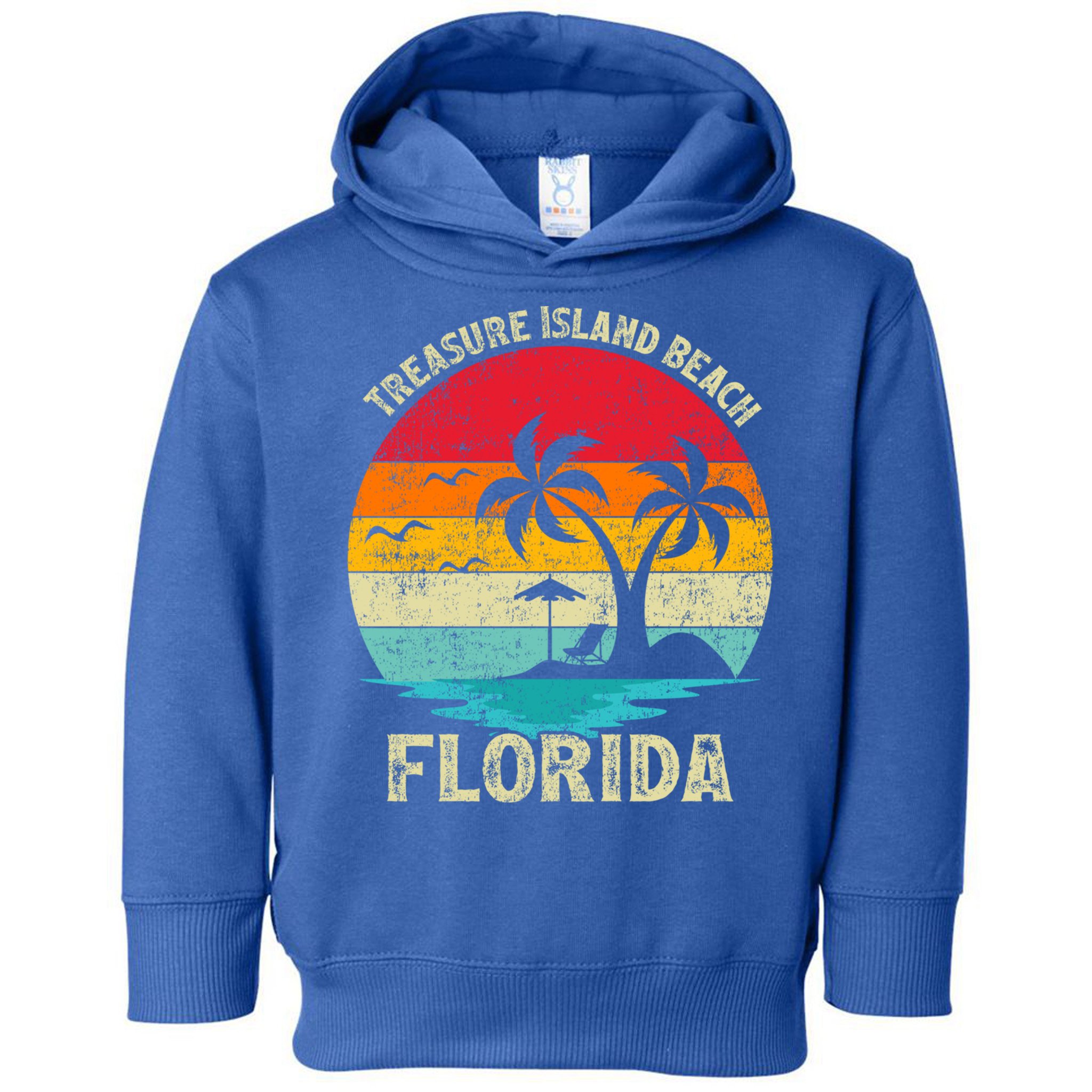 Family Vacation Vintage Retro Florida Treasure Island Beach Cute Gift Toddler Hoodie