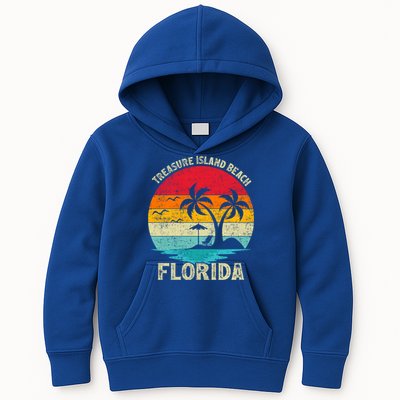 Family Vacation Vintage Retro Florida Treasure Island Beach Cute Gift Kids Hoodie