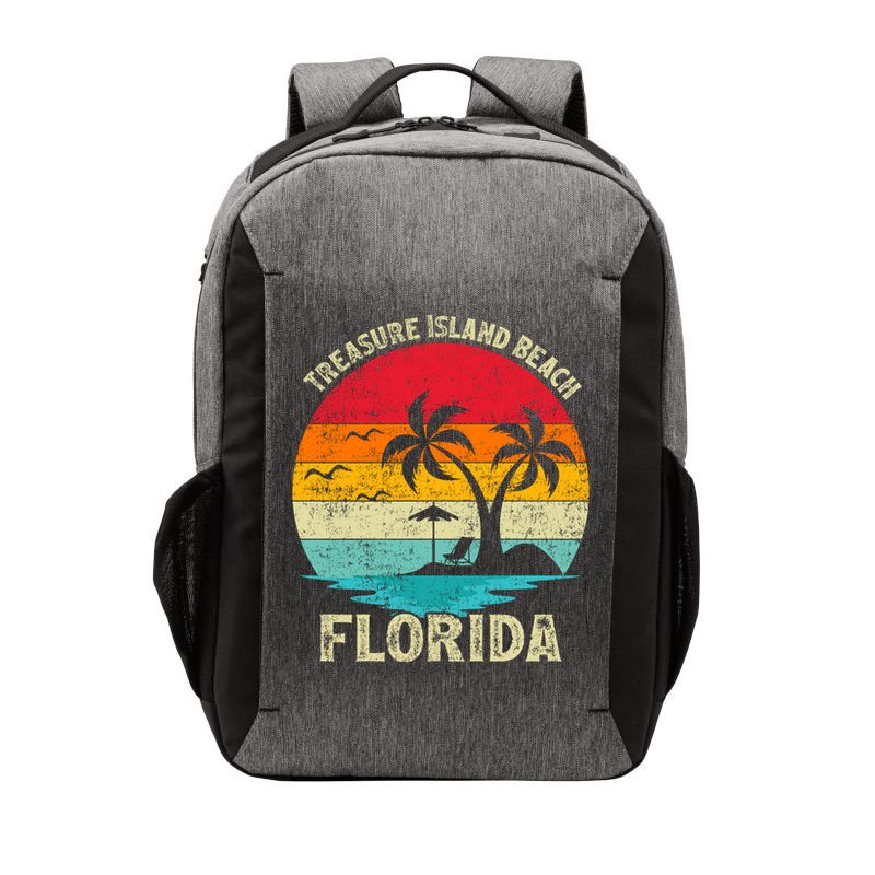 Family Vacation Vintage Retro Florida Treasure Island Beach Cute Gift Vector Backpack