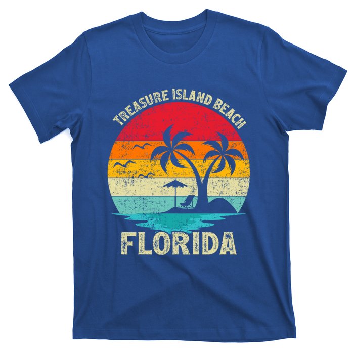 Family Vacation Vintage Retro Florida Treasure Island Beach Cute Gift T-Shirt