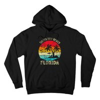 Family Vacation Vintage Retro Florida Siesta Key Beach Hoodie