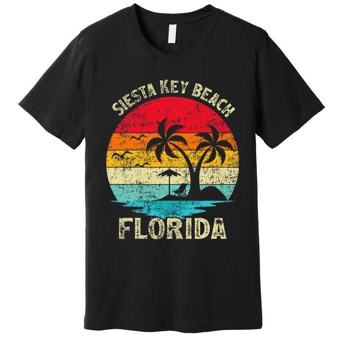 Family Vacation Vintage Retro Florida Siesta Key Beach Premium T-Shirt