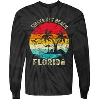 Family Vacation Vintage Retro Florida Siesta Key Beach Tie-Dye Long Sleeve Shirt