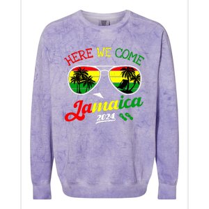 Family Vacation Vacay Girl Trip Jamaica Here We Come 2024 Colorblast Crewneck Sweatshirt