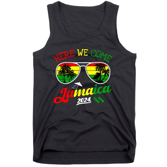 Family Vacation Vacay Girl Trip Jamaica Here We Come 2024 Tank Top