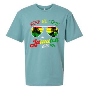 Family Vacation Vacay Girl Trip Jamaica Here We Come 2024 Sueded Cloud Jersey T-Shirt