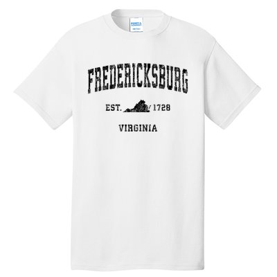 Fredericksburg Virginia Va Vintage Established Athletic Sports Design Tall T-Shirt