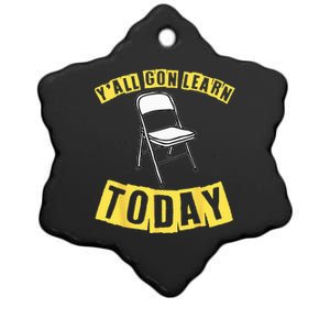 Funny Video Viral Folding Chair Alabama Meme Boat Brawl Ceramic Star Ornament