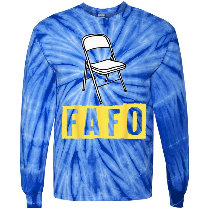 Funny Video Viral Folding Chair Alabama Meme Boat Brawl Tie-Dye Long Sleeve Shirt