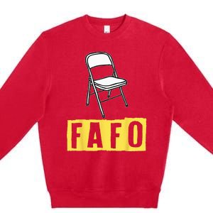 Funny Video Viral Folding Chair Alabama Meme Boat Brawl Premium Crewneck Sweatshirt