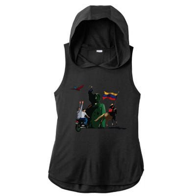 Free Venezuela Venezuela Ladies PosiCharge Tri-Blend Wicking Draft Hoodie Tank