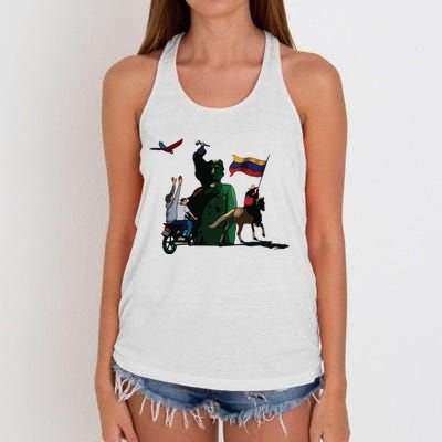 Free Venezuela Venezuela Women's Knotted Racerback Tank