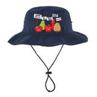 Funny Vegan Vegetables Fruits Protesting Against Vegans Legacy Cool Fit Booney Bucket Hat