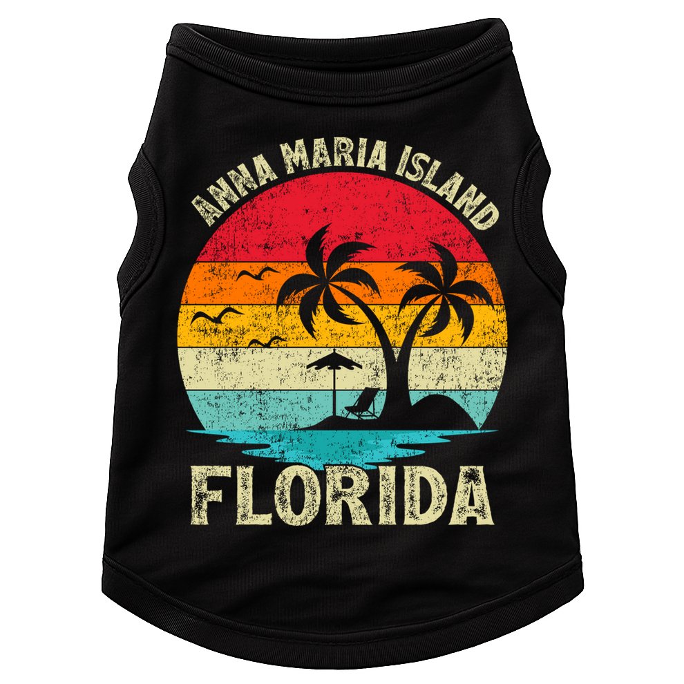 Family Vacation Vintage Retro Florida Anna Maria Island Gift Doggie Tank