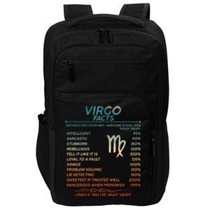 Funny Virgo Virgo Zodiac Sign Astrology Facts Funny Gift Impact Tech Backpack