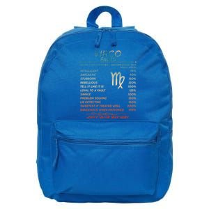 Funny Virgo Virgo Zodiac Sign Astrology Facts Funny Gift 16 in Basic Backpack