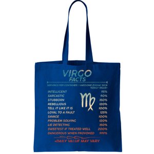 Funny Virgo Virgo Zodiac Sign Astrology Facts Funny Gift Tote Bag