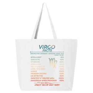 Funny Virgo Virgo Zodiac Sign Astrology Facts Funny Gift 25L Jumbo Tote