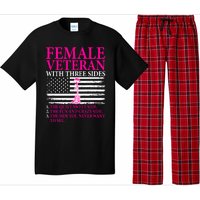 Female Veteran With Three Sides Women Veteran Mother Grandma Pajama Set