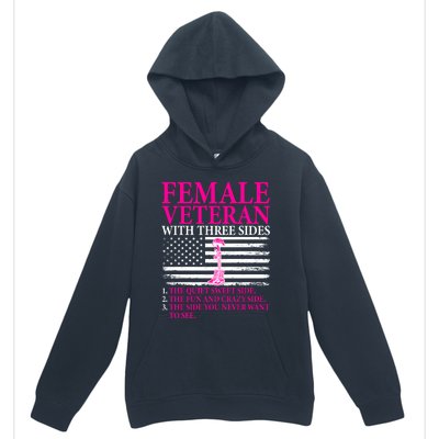 Female Veteran With Three Sides Women Veteran Mother Grandma Urban Pullover Hoodie