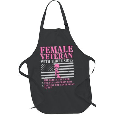 Female Veteran With Three Sides Women Veteran Mother Grandma Apron