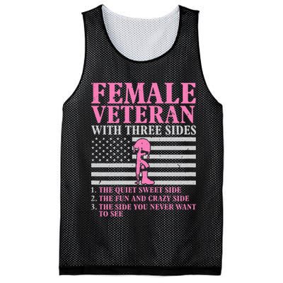 Female Veteran With Three Sides Women Veteran Mother Grandma Mesh Reversible Basketball Jersey Tank