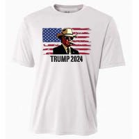 Funny Vintage Western Trump Cowboy Trump Daddy Cooling Performance Crew T-Shirt