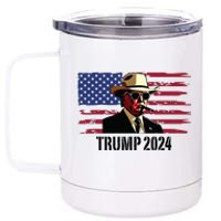 Funny Vintage Western Trump Cowboy Trump Daddy 12 oz Stainless Steel Tumbler Cup