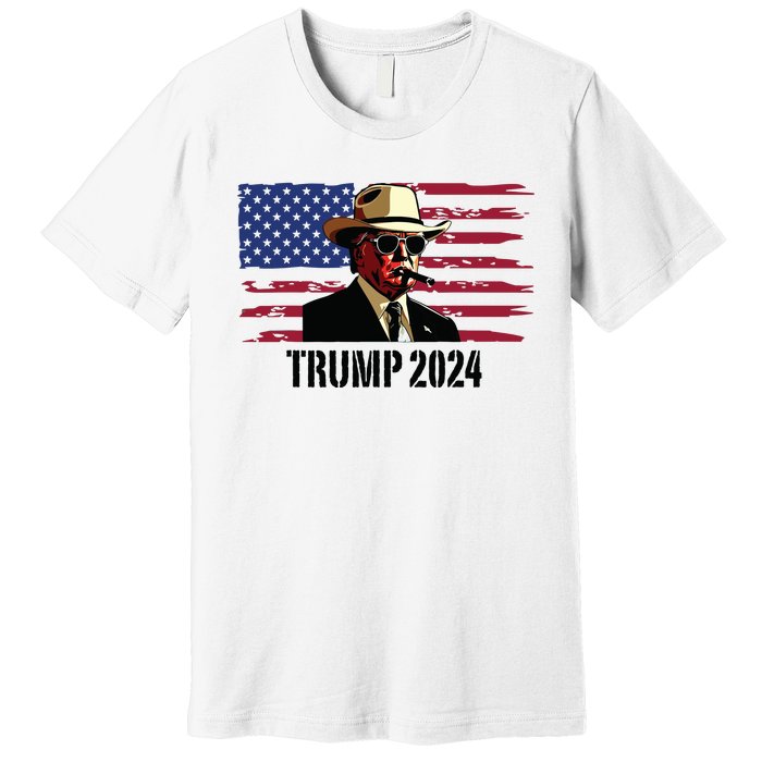 Funny Vintage Western Trump Cowboy Trump Daddy Premium T-Shirt