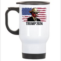 Funny Vintage Western Trump Cowboy Trump Daddy Stainless Steel Travel Mug